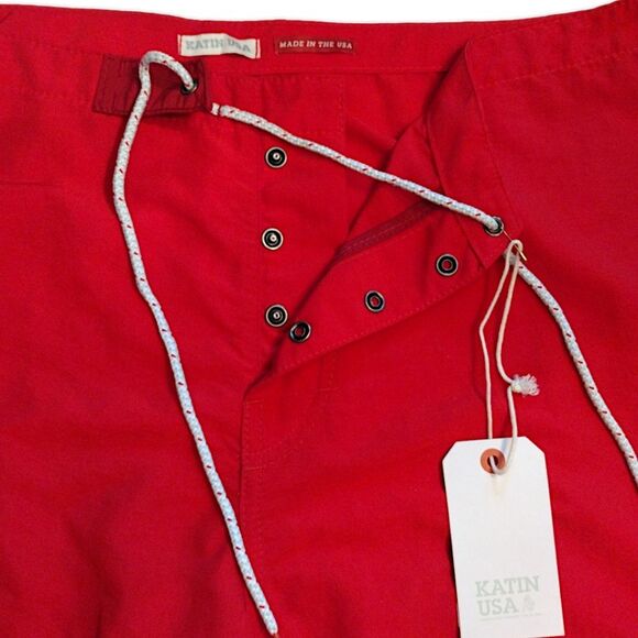 Kanvas by Katin "Kylon" Trunks, Size 38, Red Nylon, Made in USA, NWT - Picture 6 of 7